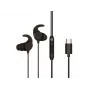 Laidinė ausinė CONCEPTRONIC BRENDAN05B — USB-C, 20–20000 Hz, 1,2 m kabelis, užkabinama už ausies (juoda)