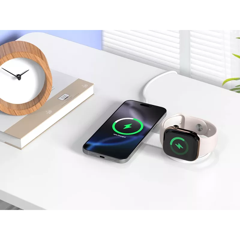 Conceptronic GORGON04W 2-in-1 sulankstomas magnetinis Qi2 25W belaidis įkroviklis