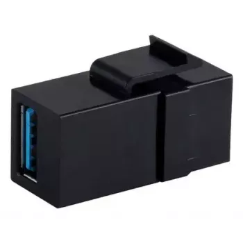 Keystone modulis ShiverPeaks S/CONN 08-10041 plokščias juodas USB A