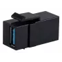 Keystone modulis ShiverPeaks S/CONN 08-10041 plokščias juodas USB A