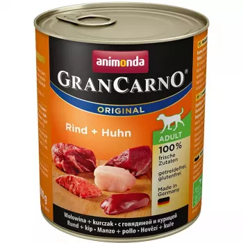 Šlapias kačių ėdalas animonda GranCarno Original Jautiena ir Vištiena 800 g — Suaugusioms katėms