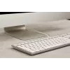 Pieštukinė klaviatūra Cherry KC 6000C FOR MAC, laidinė USB, QWERTY, žirkliniai jungikliai, sidabrinė, 1.8 m