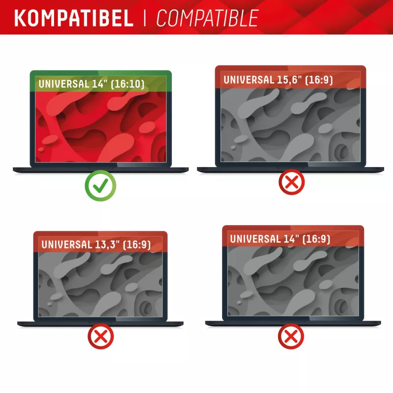 Displex PRIVACY SAFE magnetinis dvipusis privatumo filtras nešiojamam kompiuteriui 14'' (16:10)