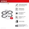 Displex Full Cover Camera Lens Glass iPhone 15/15 Plus, 10H, pilnas fotoaparato apsauginis stiklas, greitas montavimas, 2 vnt. pakuotė