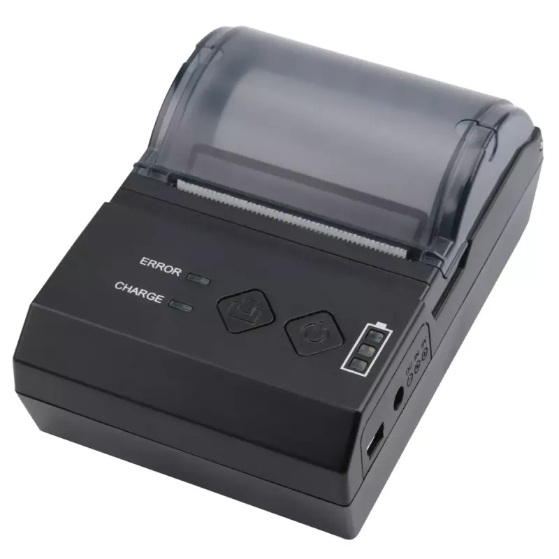 Etikečių spausdintuvas Olympia NCP 58 Black, belaidis, baterijinis, 200 x 200 DPI, 7,4 V LiPo, 114 × 80 × 50 mm