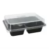 Papstar 96554 Vienkartinis maisto laikymo indas juodas PET 227x178x45 mm