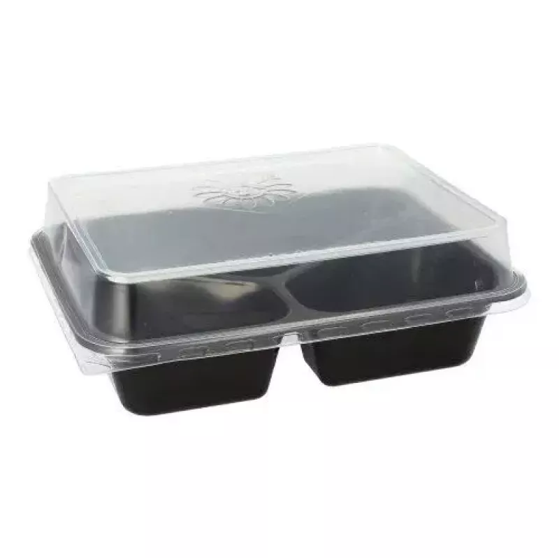 Papstar 96554 Vienkartinis maisto laikymo indas juodas PET 227x178x45 mm