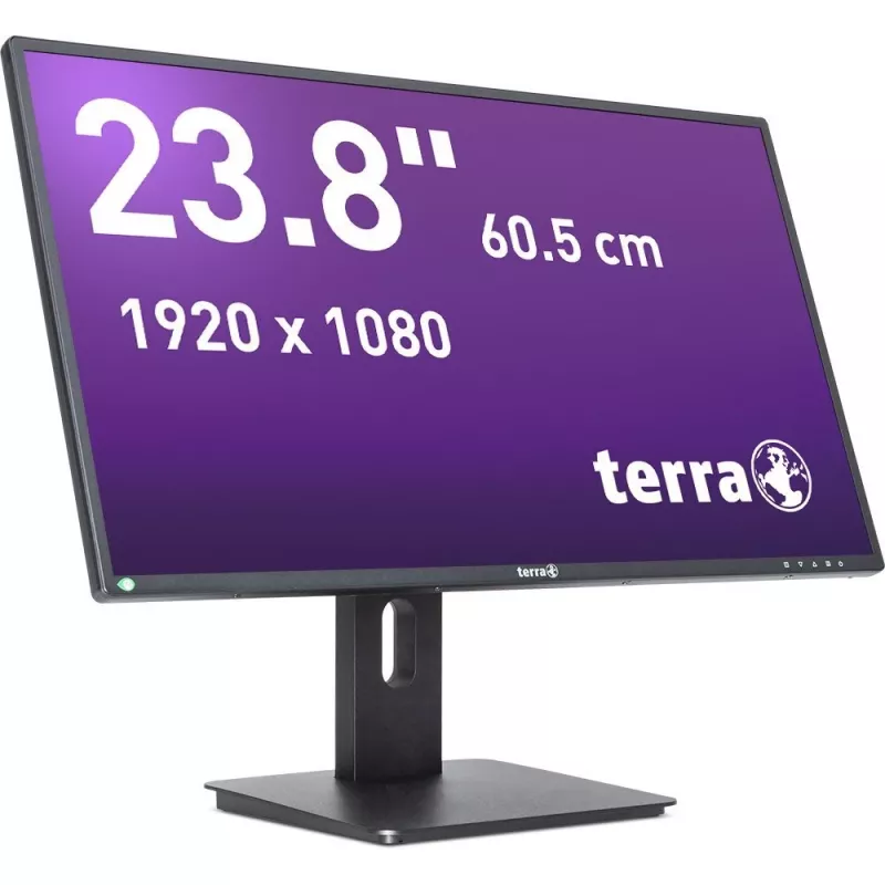 TERRA 3030250 monitor kompiuterinis 60.5 cm (23.8 colio) 1920 x 1080 pikselių Full HD LED juodas