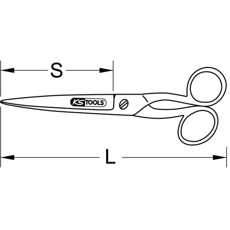 Kanceliarinės žirklės KS Tools 118.0078 110 g
