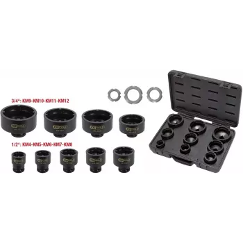 KS Tools 450.5020 veržliarakčių komplektas — 9 lizdai, svoris 7,82 kg