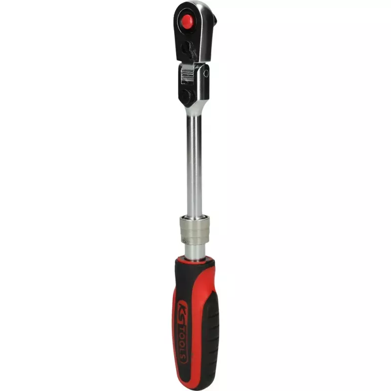 KS Tools 914.1420 1/4" SlimPOWER teleskopinė perjungiama terkšlė, 72 dantukai