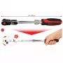 KS Tools 914.1420 1/4" SlimPOWER teleskopinė perjungiama terkšlė, 72 dantukai