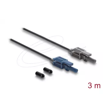 Skaidulinis optinis kabelis DELOCK 91022 multimodas POF 3 m, juodas/pilka