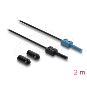 Skaidulinės optikos adapterinis kabelis DELOCK 91024 daugiamodis 2 m, juodas/mėlynas, 1 vnt.