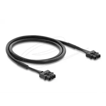DELOCK ST–ST POF plastikinis optinis šuolis 1 m, juodas