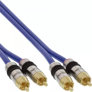 InLine Premium RCA garso laidas 2x RCA vyras / vyras auksuotas 2 m