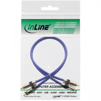 InLine Premium RCA garso laidas 2x RCA vyras / vyras auksuotas 2 m