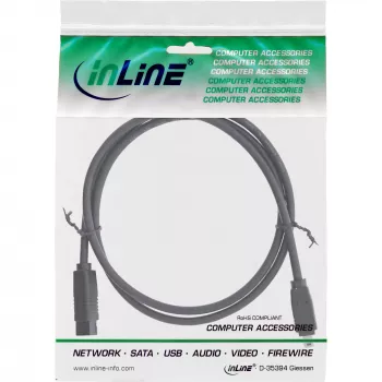 InLine FireWire 400 į 800 1394b laidas 4/9 kištukas vyriškas 1,8 m juodas