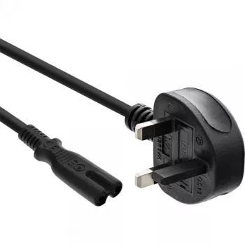 InLine maitinimo laidas su JK kištuku (BS 1363) / Euro 8 (C7) lizdu, 1,8 m, juodas