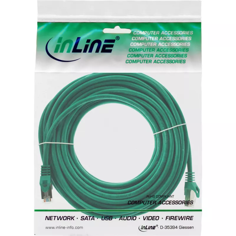 InLine Patch Cable F/UTP Cat.5e žalias 5m