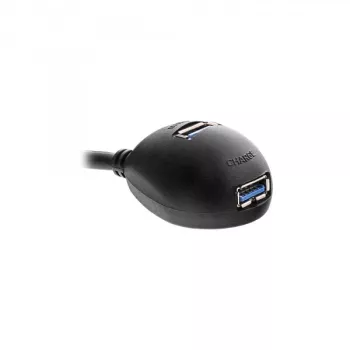 InLine USB 3.2 Gen.1 ilginimo laidas USB A (kištukas) / 2x USB A (lizdai) + stovas, juodas, 2 m