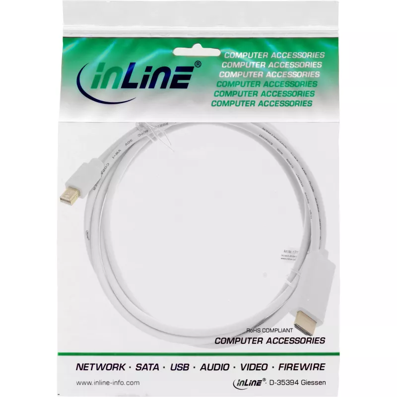 InLine Mini DisplayPort į HDMI 4K2K su garso keitikliu laidas 4K2K 5m