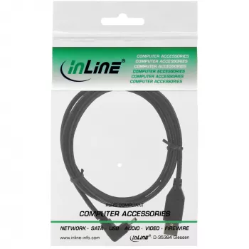 InLine USB A (vyriškas) / Mini 5 kontaktų (vyriškas) 90° kampinis, juodas, 0,5 m