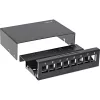 InLine Desktop Consolidation Point Box 8x Keystone RJ45, metalinis, juodas RAL9005