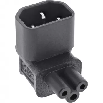 InLine maitinimo adapteris IEC 60320 C14 / C5, kampuotas, 3 kontaktų IEC įrenginiams