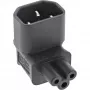 InLine maitinimo adapteris IEC 60320 C14 / C5, kampuotas, 3 kontaktų IEC įrenginiams