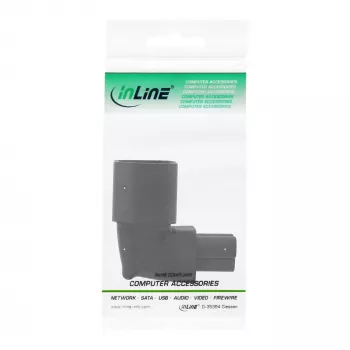InLine maitinimo adapteris IEC 60320 C14 / C5, kampuotas, 3 kontaktų IEC įrenginiams