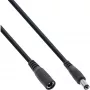 InLine DC ilginimo laidas, DC kištukas/lizdas 5.5x2.1mm, AWG 18, juodas 5m