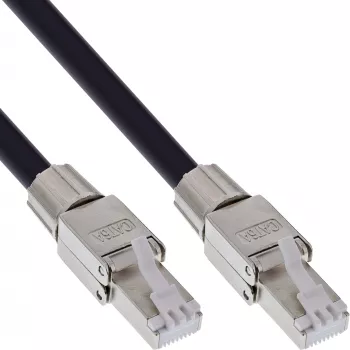 InLine 78594A tinklo kabelio ritė Cat.6A S/FTP 90m juoda