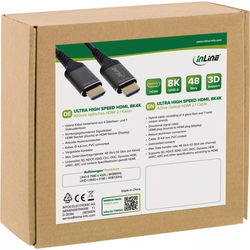 InLine 17930X HDMI laidas 30 m HDMI A tipas (standartinis) Juoda