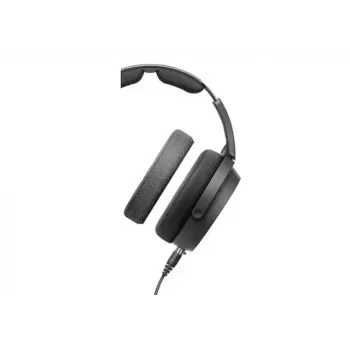 Antausinės laidinės studijinės ausinės Sennheiser HD 490 PRO PLUS – atviro akustinio dizaino, 38 mm tvarkyklės, 130 Ω, 1,8 m kabelis, sulankstomos, juodos