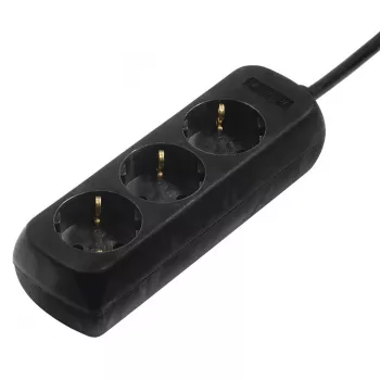 Hama 00108841 apsauginis filtras nuo viršįtampių, juodas, 3 kištukiniai lizdai, 230 V, 3 m