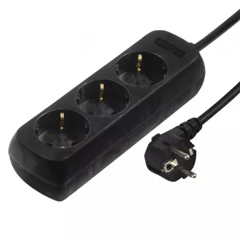 Hama 00108841 apsauginis filtras nuo viršįtampių, juodas, 3 kištukiniai lizdai, 230 V, 3 m