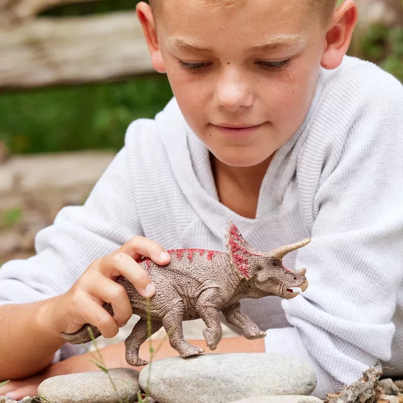 Schleich Dinozaurai Triceratops, 4 m., Užkariaujant Žemę, Dinozaurai ir ugnikalnis, Įvairiaspalvis, Plastikas, 1 vnt.