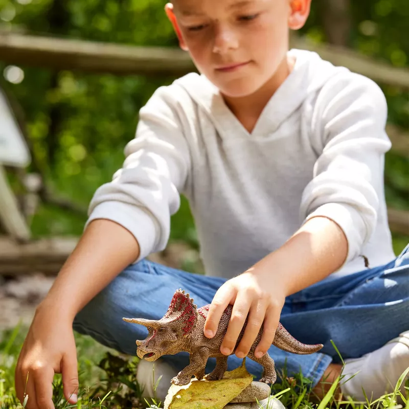 Schleich Dinozaurai Triceratops, 4 m., Užkariaujant Žemę, Dinozaurai ir ugnikalnis, Įvairiaspalvis, Plastikas, 1 vnt.