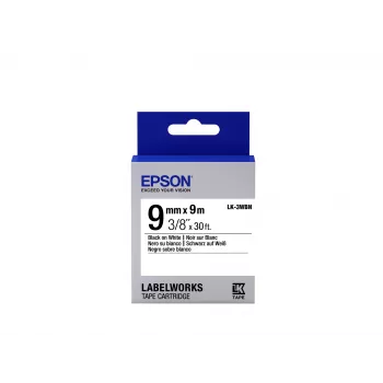 Epson LK-3WBN kasetė su etikečių juosta, standartinė, juoda/balta, 9 mm (9 m)