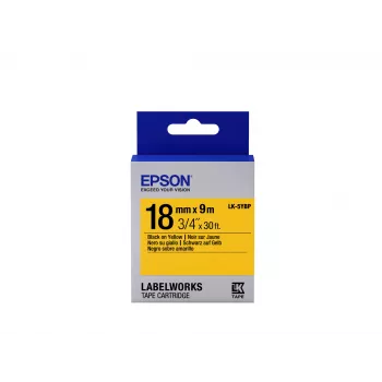 Epson kasetė etiketėms Pastel LK-5YBP juoda/geltona 18mm (9m)