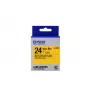 Epson LK-6YBP pastelinė etikečių kasetė juoda/geltona 24mm (9m)
