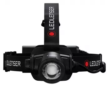 Žibintuvėlis ant galvos Led Lenser H15R Core — LED juostinis žibintas, 2500 lm, 21700 įkraunama baterija, IP67, 250 m spindulys, 4 galios lygiai, aliuminis, juodas