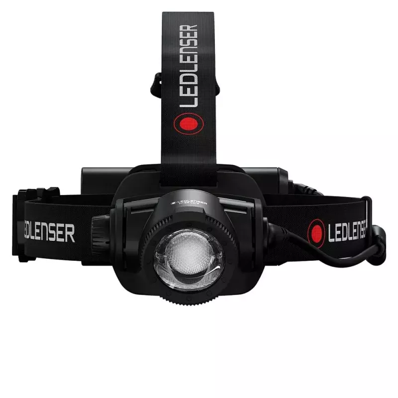 Žibintuvėlis ant galvos Led Lenser H15R Core — LED juostinis žibintas, 2500 lm, 21700 įkraunama baterija, IP67, 250 m spindulys, 4 galios lygiai, aliuminis, juodas