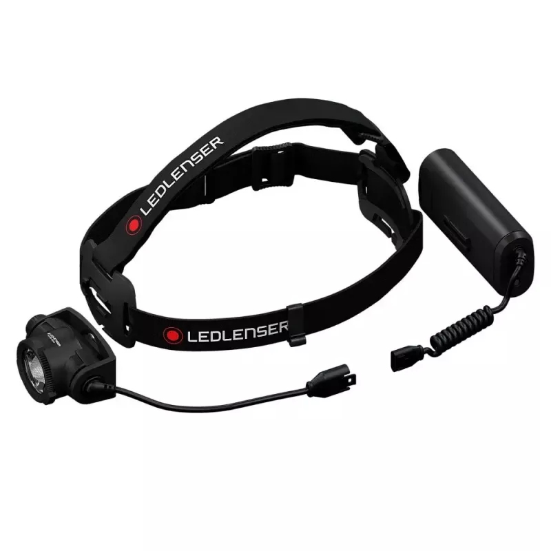 Žibintuvėlis ant galvos Led Lenser H15R Core — LED juostinis žibintas, 2500 lm, 21700 įkraunama baterija, IP67, 250 m spindulys, 4 galios lygiai, aliuminis, juodas