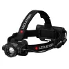 Žibintuvėlis ant galvos Led Lenser H15R Core — LED juostinis žibintas, 2500 lm, 21700 įkraunama baterija, IP67, 250 m spindulys, 4 galios lygiai, aliuminis, juodas
