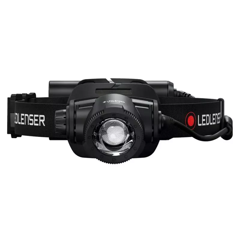 Žibintuvėlis ant galvos Led Lenser H15R Core — LED juostinis žibintas, 2500 lm, 21700 įkraunama baterija, IP67, 250 m spindulys, 4 galios lygiai, aliuminis, juodas