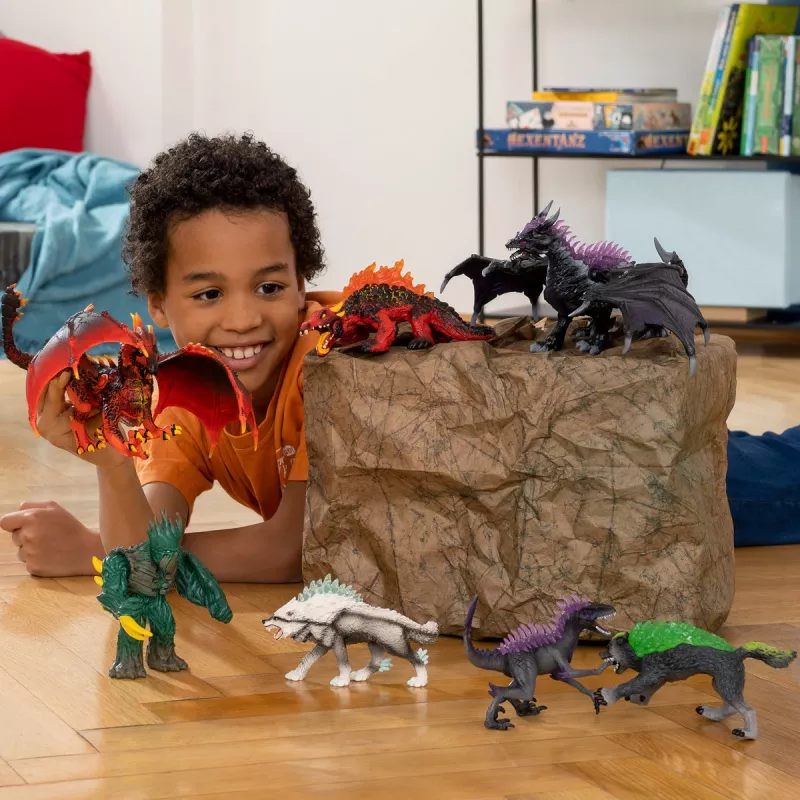 Žaislinė figūrėlė Schleich ELDRADOR CREATURES Šešėlinis drakonas juodai violetinis 70152