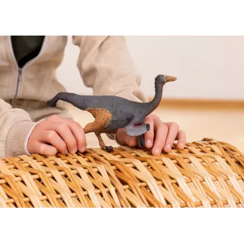 schleich Dinozaurai Gallimimus, 4 m., Užkariaujant Žemę, Dinozaurai ir ugnikalnis, Ruda, Pilka, Raudona