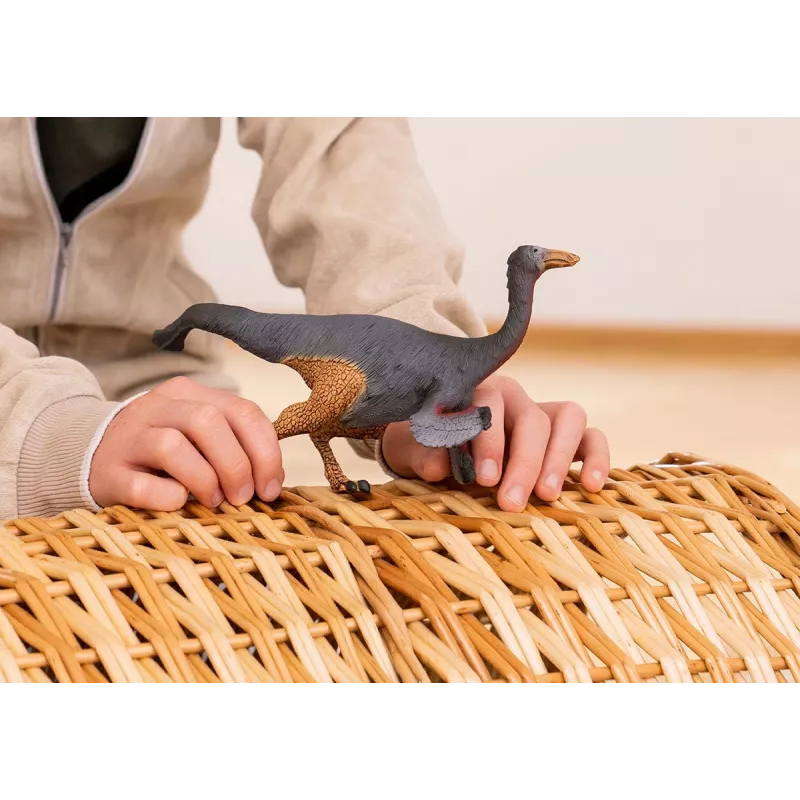 schleich Dinozaurai Gallimimus, 4 m., Užkariaujant Žemę, Dinozaurai ir ugnikalnis, Ruda, Pilka, Raudona